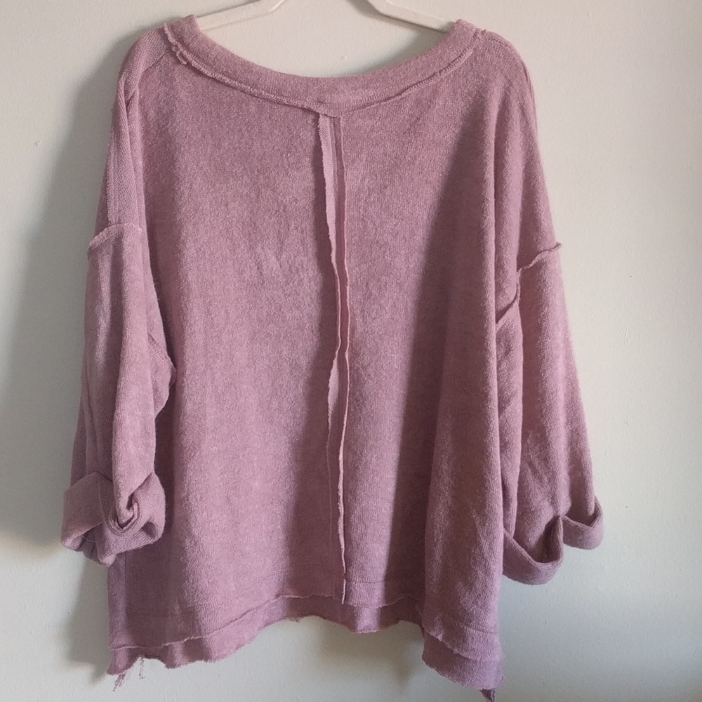 Kye Mi Soft Oversized Roll Up Sleeve Sweater Large - image 6